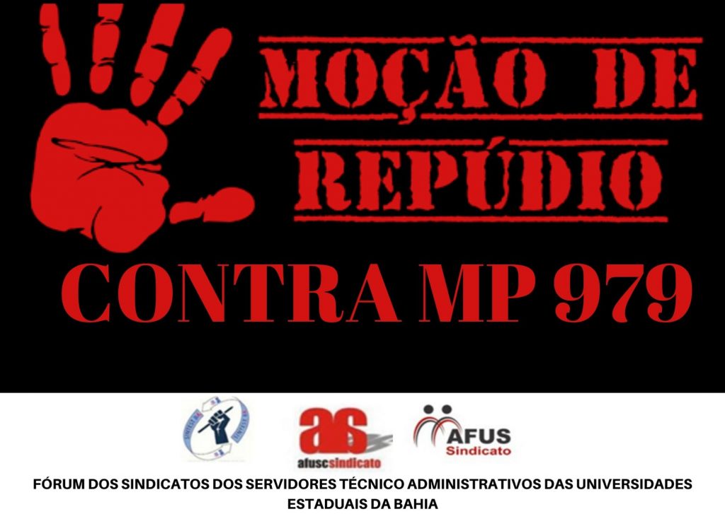 MOÇÃO DE RÉPUDIO DO FÓRUM DOS TÉCNICOS CONTRA MP 979