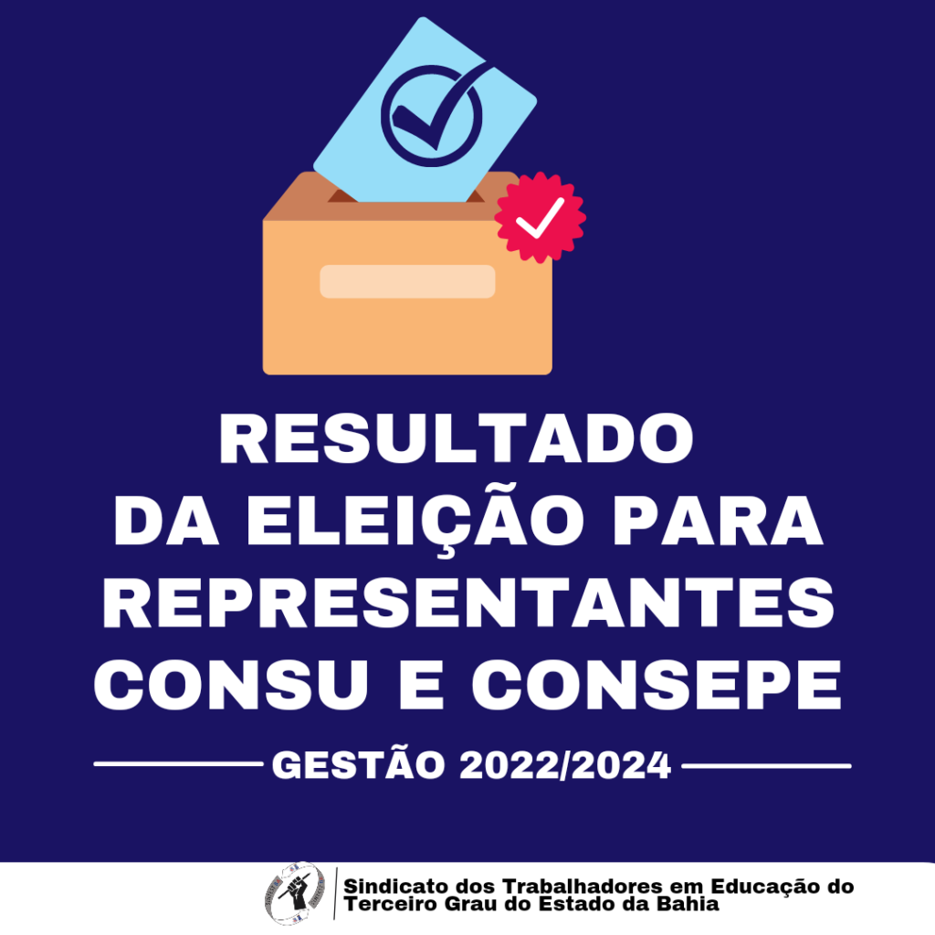 Resultado da eleição para representantes CONSU e CONSEPE