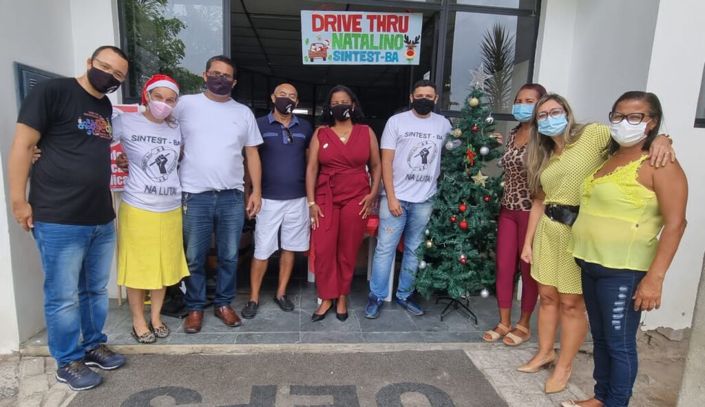 SINTEST-BA promoveu Drive – Thru Solidário de Natal com doação de alimentos