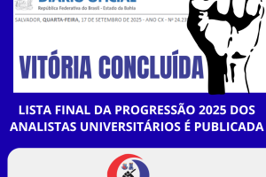 Vitória concluída: lista final da progressão 2025 dos Analistas Universitários é publicada