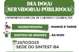 Dia do Servidor Público no Sintest-BA. Participe!